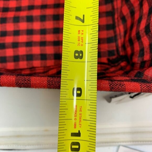 Rae Dunn Christmas Holiday Basket Set Home Gift Caddy Snacks Organize Red Check - Picture 9 of 10